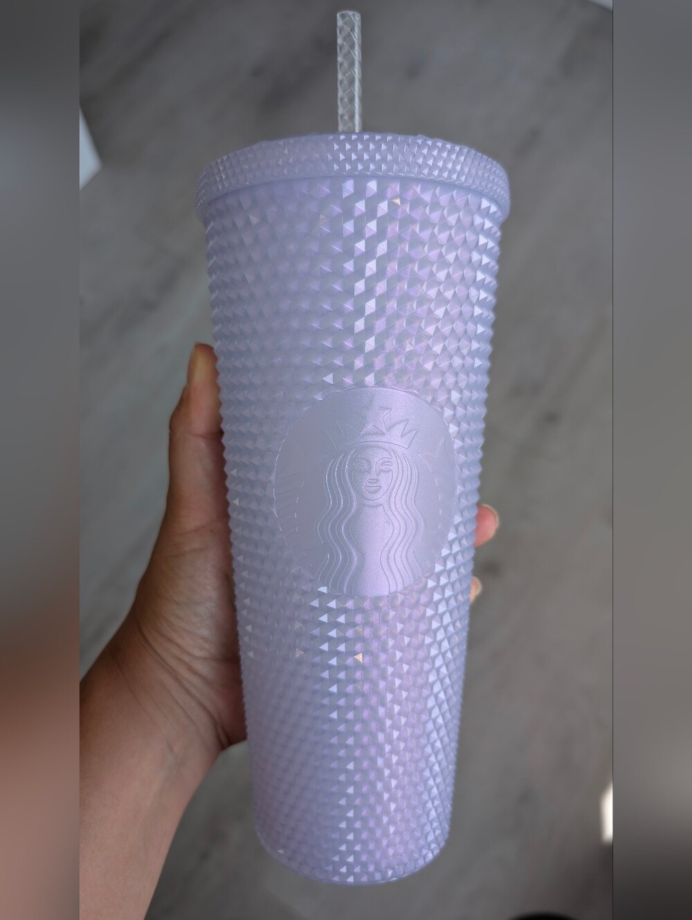 Starbucks 2021 Holiday Icy Lilac 24 Oz (Venti) Bling Studded Cold Cup Tumbler